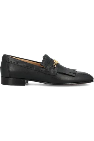 VALENTINO GARAVANI Loafers, male, , Size: 8 US Flat Shoes with VLogo Chain