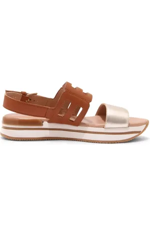 Hogan Flat Sandals, female, , Size: 7 US Wide Fit Sandal with Fascia Strap