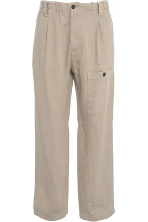 C.P. Company Straight Trousers, male, , Size: M Linen Cargo Pants Ss25