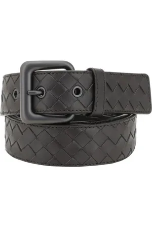 Bottega Veneta Belts, male, , Size: 115 CM Iconic Intrecciato Weave Leather Belt