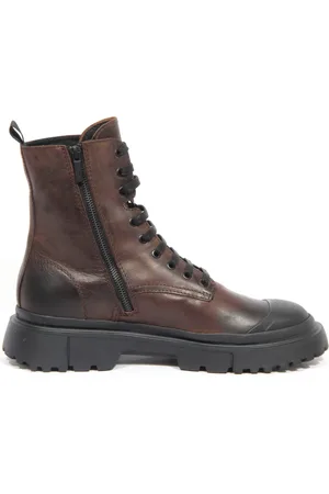 Hogan Lace-up Boots, male, , Size: 11 US Vintage Anfibio Boots with Memory Foam