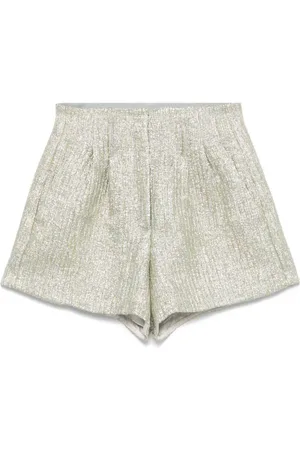FORTE FORTE Short Shorts, female, , Size: XS Golden Stripe Pattern Shorts
