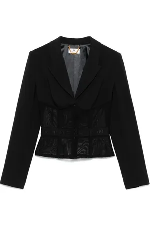 Elisabetta Franchi Blazers, female, , Size: M Corset Style Jackets with Shoulder Pads