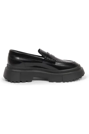 Hogan Loafers, female, , Size: 6 1/2 US Brushed Leather Loafer