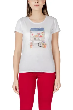 Liu Jo T-Shirts, female, , Size: XL Square Neckline Print T-shirt
