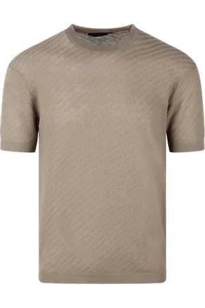 LOW BRAND T-Shirts, male, , Size: XL Geometric Texture Knitted T-Shirt