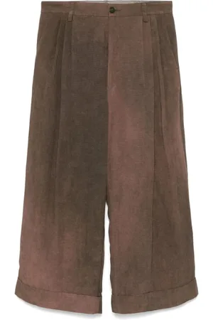 ZIGGY CHEN Wide Trousers, male, , Size: L Cedar Buttoned Pants with Pockets