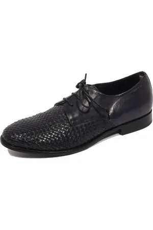 Alexander Hotto Business Shoes, male, , Size: 7 US Vintage Leather Shoe with Intreccio Style
