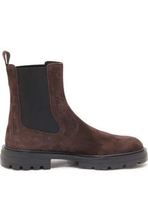 Hogan Chelsea Boots, male, , Size: 9 1/2 US Chelsea Boots in Palissandro Style