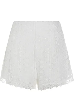 CHARO RUIZ IBIZA Short Shorts, female, , Size: M Lace Overlay Scalloped Hem Shorts