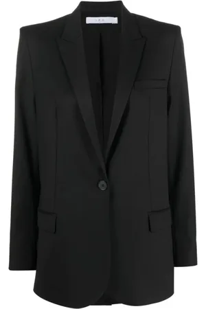 IRO Blazers, female, , Size: XL Wool Blend Peak Lapel Coat