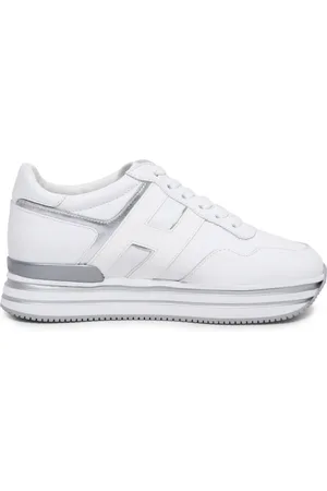 Hogan Sneakers, female, , Size: 9 US Stylish Platform Sneakers in Silver/