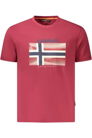 Napapijri T-Shirts, male, , Size: L Bold Print Cotton T-Shirt
