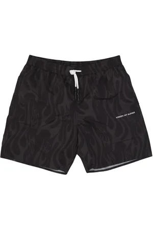 Vision Of Super Beachwear, male, , Size: XL Flames Swim Shorts