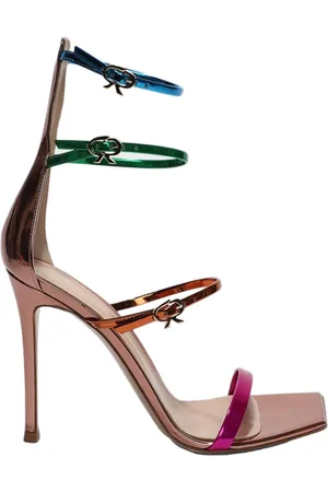 Gianvito Rossi High Heel Sandals, female, , Size: 11 US Metal Bloom Sandals Made in Italy