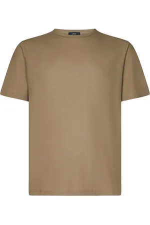 HERNO T-Shirts, male, , Size: M Crewneck T-Shirt with Logo Plate