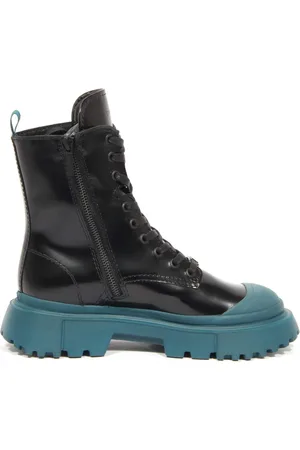 Hogan Lace-up Boots, female, , Size: 6 1/2 US Anfibio boots with rubber toe cap