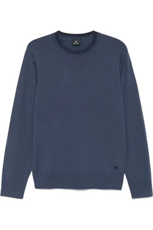 Paul Smith Sweatshirts, male, , Size: S Navy Crew Neck Sweater