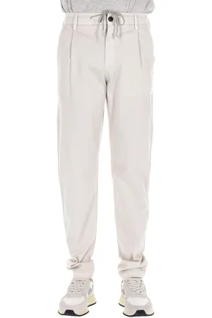 ELEVENTY Slim-fit Trousers, male, , Size: W35 Sand Tailored Trousers with Drawstring Waist