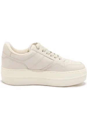 Hogan Sneakers, female, , Size: 10 US Italian Lace-Up Shoes White Wool