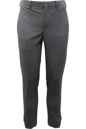 Neil Barrett Slim-fit Trousers, male, , Size: S Slim Fit Grey Wool Blend Trouser