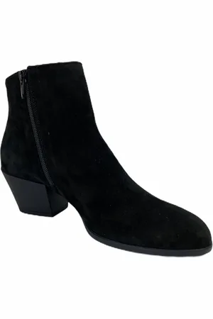 Hogan Cowboy Boots, female, , Size: 7 US Suede Ankle Boots with Zipper Closure