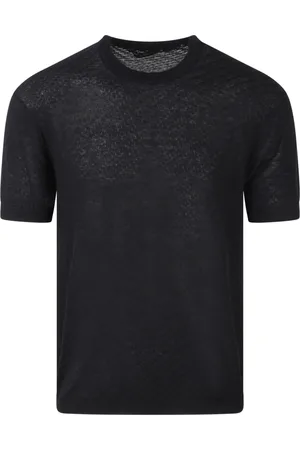 LOW BRAND T-Shirts, male, , Size: M Geometric Texture Knitted T-Shirt