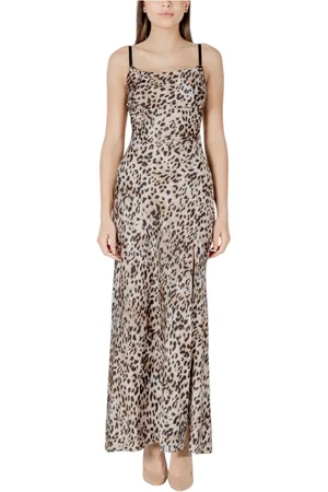 Guess Maxi Dresses, female, , Size: S Leopard Print Square Neck Dress