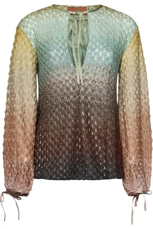 Missoni Blouses, female, , Size: S Gradient Effect V-Neckline Shirt