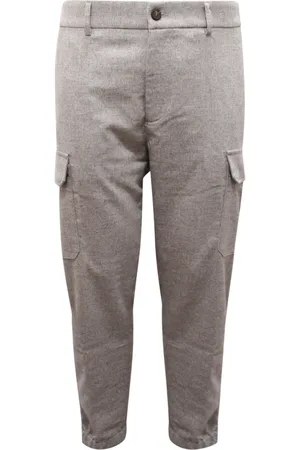 PESERICO SIGN Slim-fit Trousers, male, , Size: XL Cargo Wool Blend Trousers