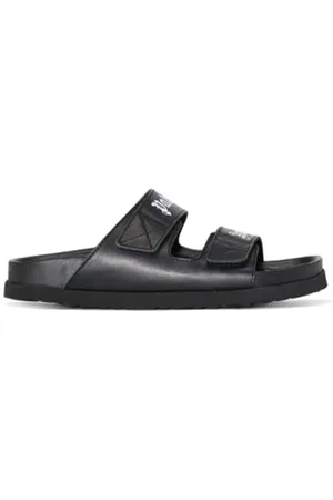 Palm Angels Sliders, female, , Size: 11 US Leather Double-Strap Sandals