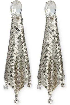 Paco rabanne Earrings, female, , Size: ONE SIZE Crystal Drop Chainmail Butterfly Earrings