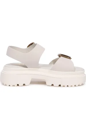 Hogan Flat Sandals, female, , Size: 10 US Vintage effect sandal with wide fit