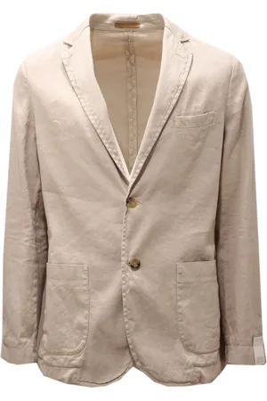 CRUNA Blazers, male, , Size: 2XL Vintage Style Linen/Cotton Jacket