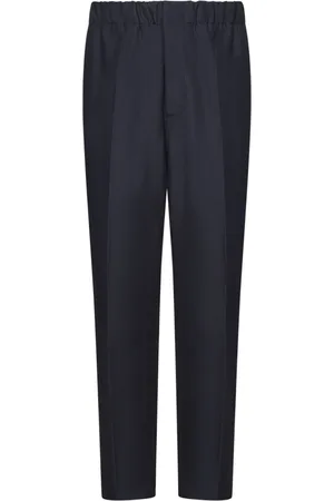Jil Sander Slim-fit Trousers, male, , Size: XL Cotton Trousers Elasticated Waistband