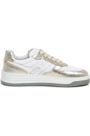 Hogan Sneakers, female, , Size: 6 1/2 US Italian Style Fabric Shoes Platinum White