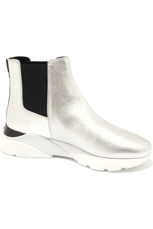 Hogan Chelsea Boots, female, , Size: 7 1/2 US Silver Active One Chelsea Boot Shoe