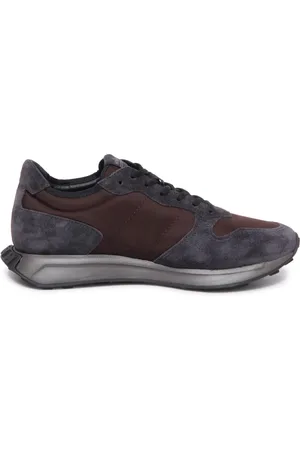 Hogan Sneakers, male, , Size: 11 US Blue Lace-Up Shoes with Memory Foam