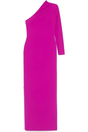 Solace Maxi Dresses, female, , Size: 2XS Fuchsia One-Shoulder Asymmetric Dress