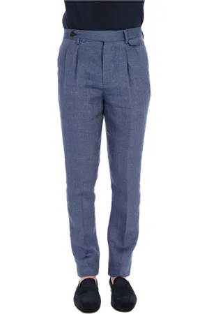 Brunello Cucinelli Slim-fit Trousers, male, , Size: XL Denim Trousers Linen Pattern Resca
