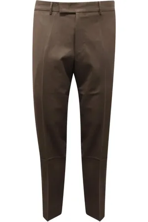 PT01 Slim-fit Trousers, male, , Size: XL Stretch wool trousers in military