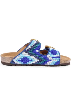 Maliparmi Sliders, female, , Size: 7 US Beaded Ciabatta Slippers Made in Italy