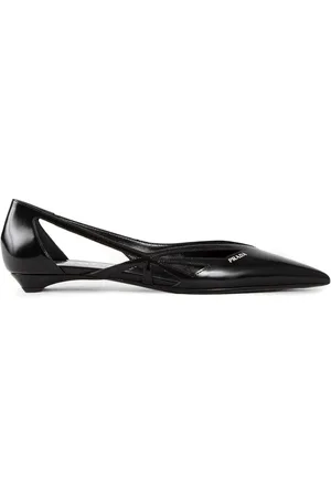 Prada Ballerinas, female, , Size: 6 US Cut-Out Ballerina Flats