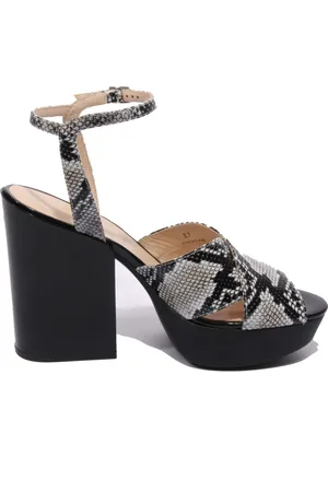Hogan High Heel Sandals, female, , Size: 10 US Black Ice Sandal Shoe Slingback