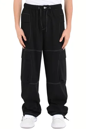 BONSAI Wide Trousers, male, , Size: S Cargo double pants loose fit style