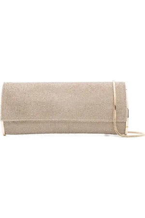 BENEDETTA BRUZZICHES Cross Body Bags, female, , Size: ONE SIZE Crystal Mesh Shoulder Bag Sand