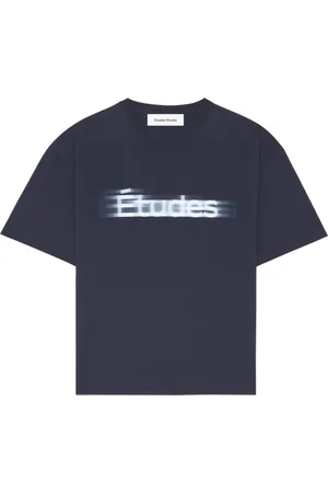 Etudes T-Shirts, male, , Size: L Navy Relax Blur Tee