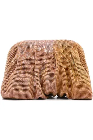 BENEDETTA BRUZZICHES Clutches, female, , Size: ONE SIZE Crystal Studded Mesh Clutch