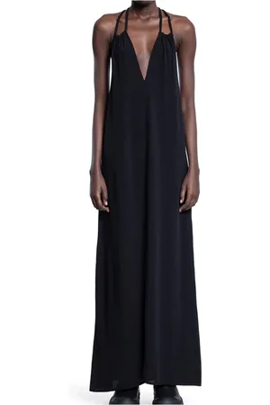 THOM KROM Maxi Dresses, female, , Size: L Viscose Jersey Deep V-Neck Dress