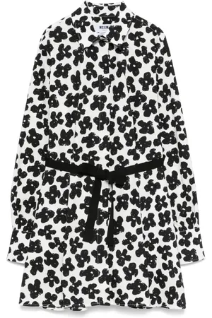 Msgm Short Dresses, female, , Size: S Dress with Button Fastening
